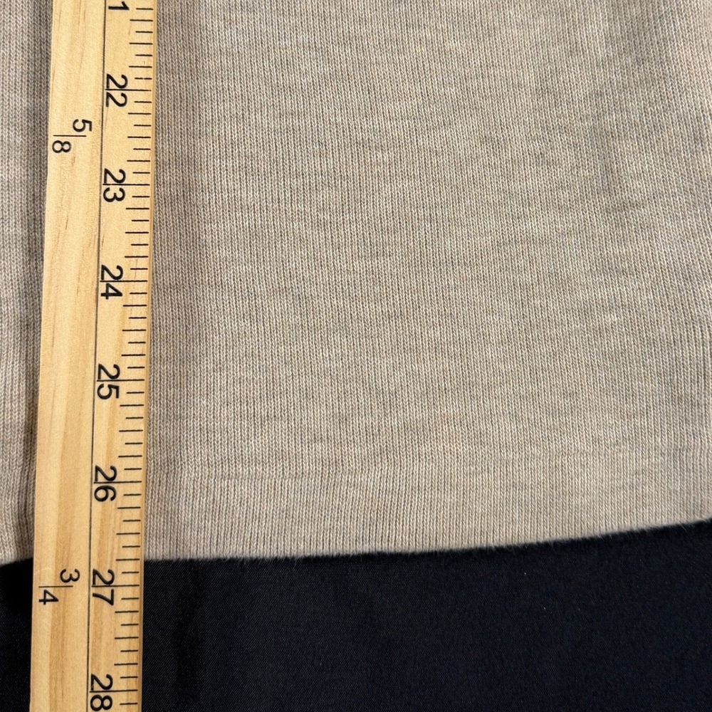 Polo Ralph Lauren Mens Large Oatmeal Beige Cotton Quarter Zip Pullover Sweater - Picture 5 of 8
